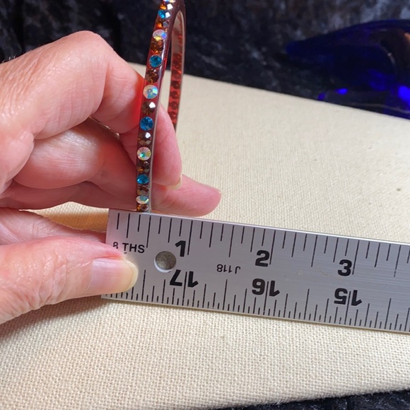 4 pc set of plastic bangles with rhinestones. - Picture 4 of 4